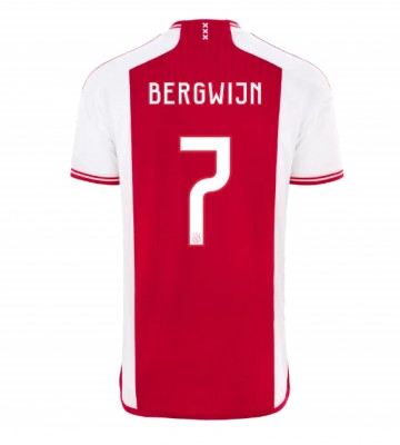 Lacne Muži Futbalové dres Ajax Steven Bergwijn #7 2023-24 Krátky Rukáv - Domáci